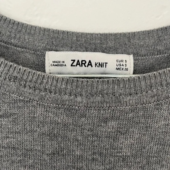 Zara lightweight sweater in grey size small - Picture 2 of 4